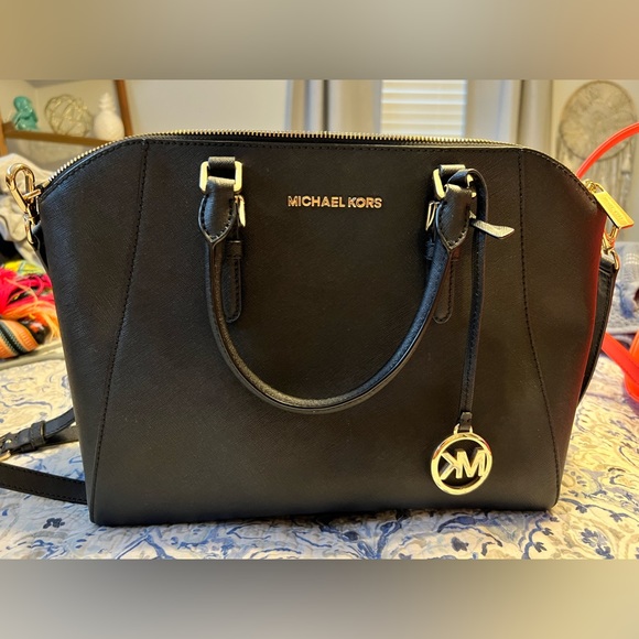 Michael Kors Ciara Saffiano Leather Satchel - Picture 2 of 4